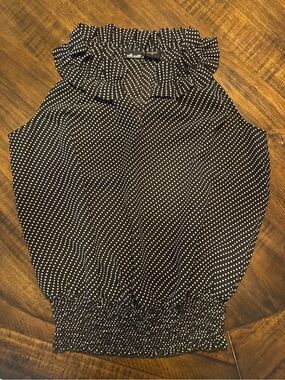 Willi Smith Black & White Polka Dot blouse